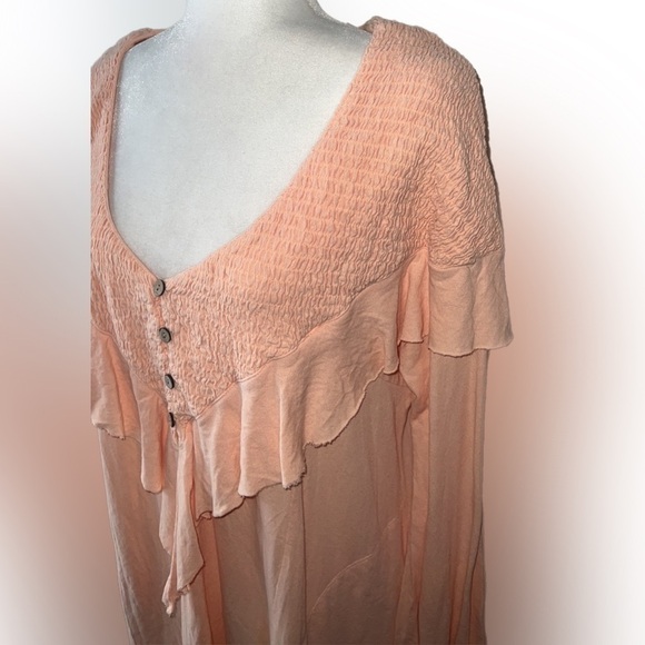 NWOT Free People Beach Peach Cottage Core Pockets Dress S - Picture 4 of 10